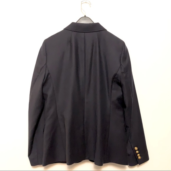 J. Crew Nautical Navy Blue Wool Blazer Size 6 (Like New) - Picture 2 of 4